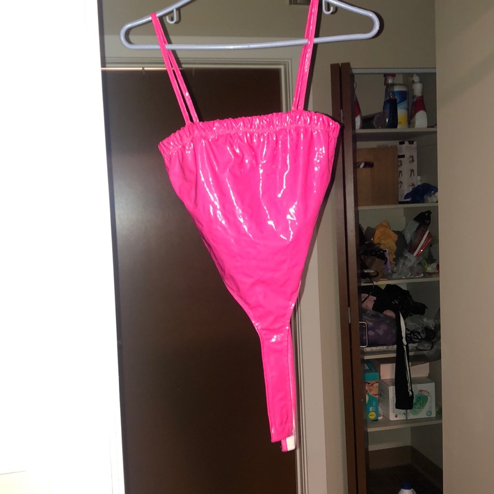 Pink bodysuit top